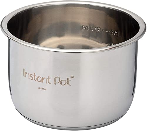 Instant Pot Stainless Steel Inner Cooking Pot Mini 3-Qt, Polished Surface, Rice Cooker,...