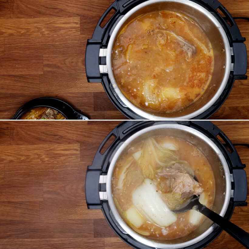 boil korean pork bone soup