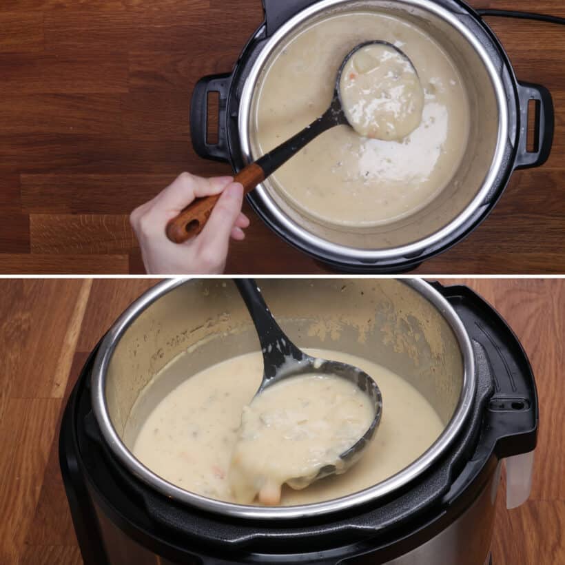 clam chowder in Instant Pot
