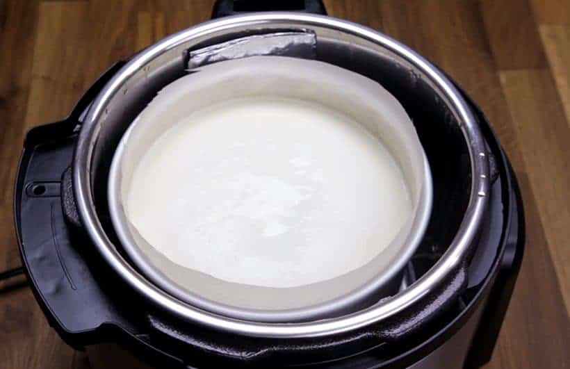 cooling the instant pot cheesecake in pressure cooker