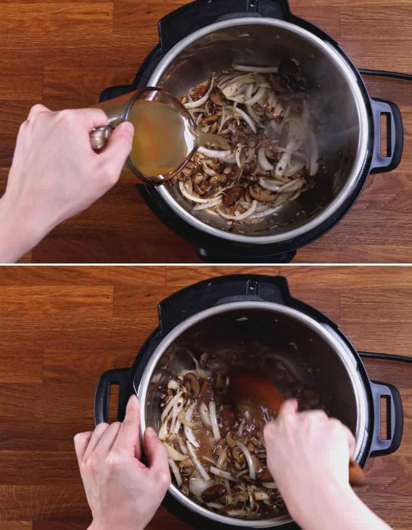 instant pot pork chop dinner: deglaze Instant Pot   #AmyJacky #InstantPot #PressureCooker #recipes #easy 