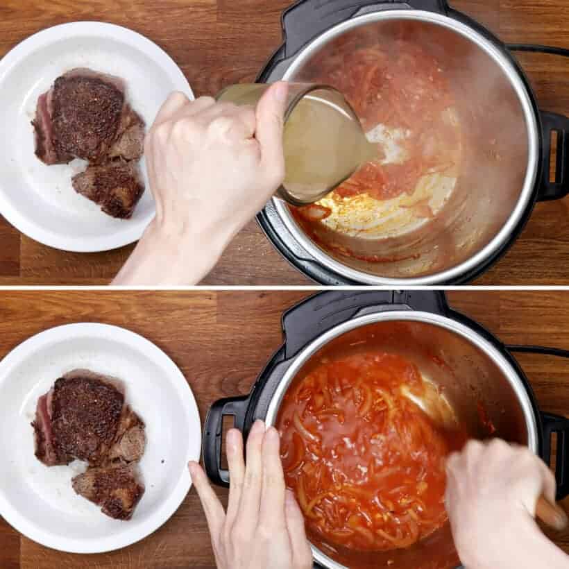deglaze tomato beef in Instant Pot  #AmyJacky #InstantPot #PressureCooker #recipe #beef