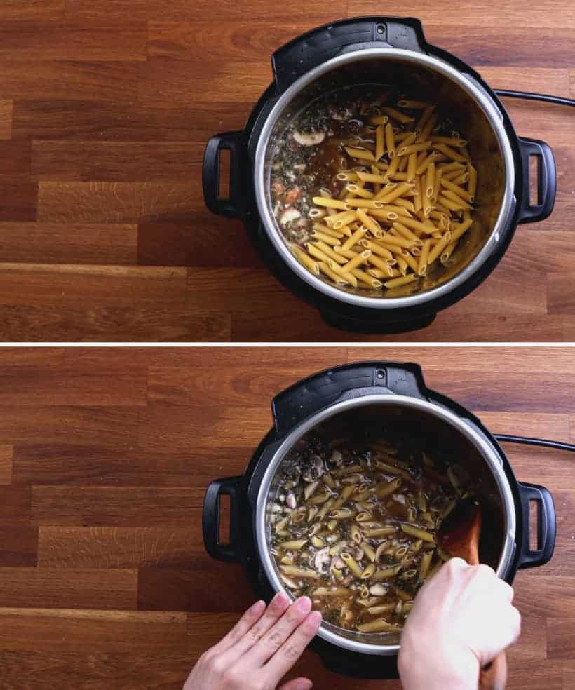 Instant Pot Chicken Pasta: add penne pasta in Instant Pot Pressure Cooker  #AmyJacky #InstantPot #PressureCooker #recipes #pasta #chicken 