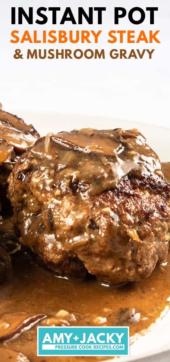 instant pot salisbury steak | pressure cooker salisbury steak | homemade salisbury steak | easy salisbury steak | salisbury steak with mushroom gravy #AmyJacky #InstantPot #GroundBeef #recipe