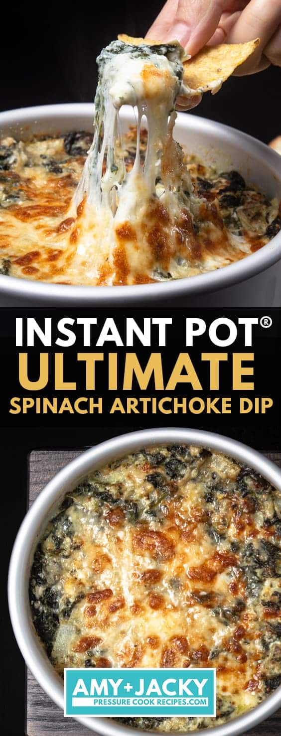 instant pot spinach artichoke dip | spinach artichoke dip instant pot | pressure cooker spinach artichoke dip | air fryer spinach artichoke dip | instant pot artichoke spinach dip | best spinach artichoke dip | easy spinach artichoke dip | party recipes | appetizer recipes  #AmyJacky #InstantPot #PressureCooker #AirFryer #recipes #christmas #thanksgiving #superbowl