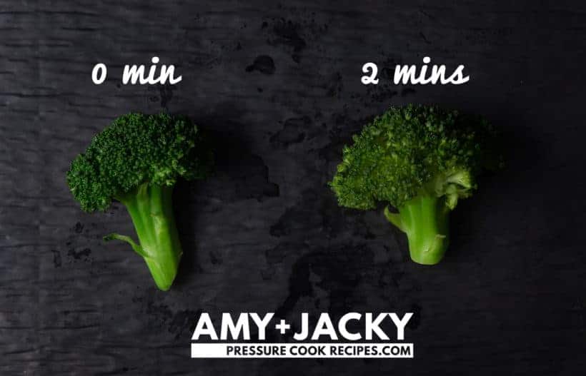 Instant Pot Broccoli Recipe: comparison between broccoli experiment with different pressure cooking times #instantpot #pressurecooker #vegan #vegetarian #recipe #keto #paleo