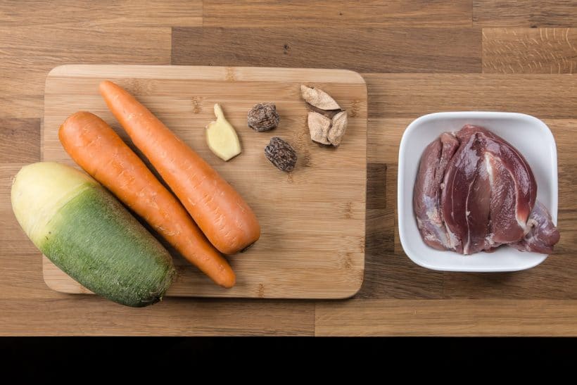 Pork Shank Carrots Soup Ingredients