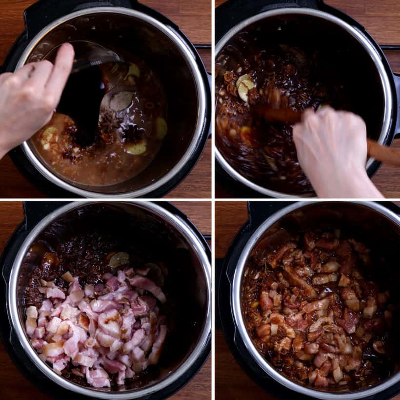 add pork belly in Instant Pot