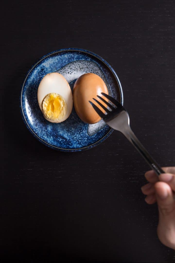 Make this super easy Soy Sauce Eggs Recipe that celebrates a beautiful bond between a little boy and his Grandma. Flavorful eggs with perfectly cooked egg yolks & smooth egg whites, infused with delicious homemade Chinese Master Stock.