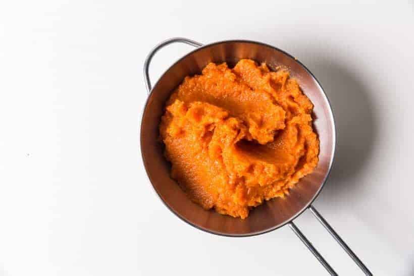 5 ingredients & 10 mins to make this simple Sweet Pressure Cooker Carrot Puree Recipe. This healthy & delicious carrot side dish is super easy to make!
